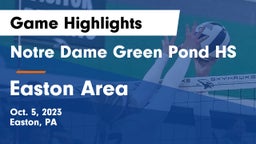 Notre Dame Green Pond HS vs Easton Area  Game Highlights - Oct. 5, 2023