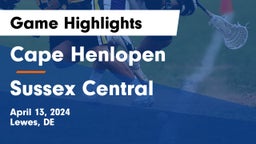Cape Henlopen  vs Sussex Central  Game Highlights - April 13, 2024