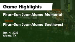 Pharr-San Juan-Alamo Memorial  vs Pharr-San Juan-Alamo Southwest  Game Highlights - Jan. 4, 2022