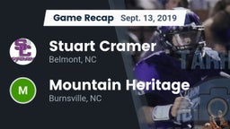 Recap: Stuart Cramer vs. Mountain Heritage  2019