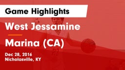 West Jessamine  vs Marina  (CA) Game Highlights - Dec 28, 2016