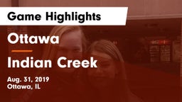 Ottawa  vs Indian Creek  Game Highlights - Aug. 31, 2019