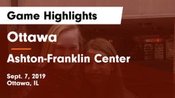 Ottawa  vs Ashton-Franklin Center Game Highlights - Sept. 7, 2019