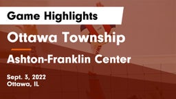 Ottawa Township  vs Ashton-Franklin Center  Game Highlights - Sept. 3, 2022