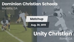 Matchup: Dominion Christian vs. Unity Christian  2019