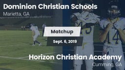 Matchup: Dominion Christian vs. Horizon Christian Academy  2019