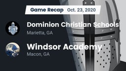 Recap: Dominion Christian Schools vs. Windsor Academy  2020