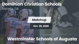 Matchup: Dominion Christian vs. Westminster Schools of Augusta 2020