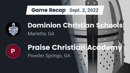 Recap: Dominion Christian Schools vs. Praise Christian Academy  2022