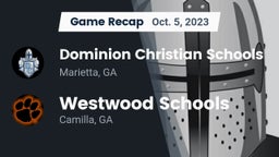 Recap: Dominion Christian Schools vs. Westwood Schools 2023