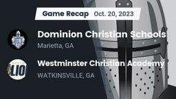 Recap: Dominion Christian Schools vs. Westminster Christian Academy 2023