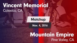 Matchup: Vincent Memorial vs. Mountain Empire  2016