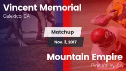 Matchup: Vincent Memorial vs. Mountain Empire  2017