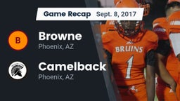 Recap: Browne  vs. Camelback  2017