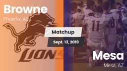 Matchup: Browne  vs. Mesa  2019