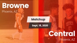 Matchup: Browne  vs. Central  2020