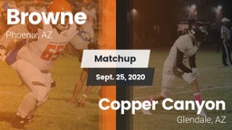 Matchup: Browne  vs. Copper Canyon  2020