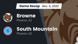 Recap: Browne  vs. South Mountain  2020
