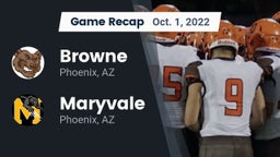 Recap: Browne  vs. Maryvale  2022