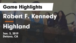 Robert F. Kennedy  vs Highland  Game Highlights - Jan. 3, 2019