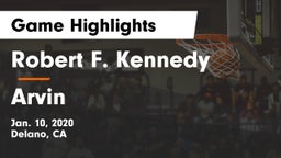 Robert F. Kennedy  vs Arvin  Game Highlights - Jan. 10, 2020