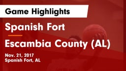 Spanish Fort  vs Escambia County (AL) Game Highlights - Nov. 21, 2017