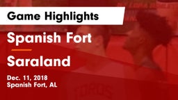 Spanish Fort  vs Saraland  Game Highlights - Dec. 11, 2018