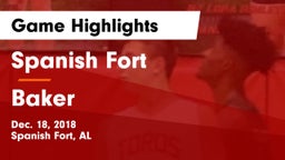 Spanish Fort  vs Baker  Game Highlights - Dec. 18, 2018