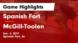 Spanish Fort  vs McGill-Toolen  Game Highlights - Jan. 4, 2019