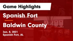 Spanish Fort  vs Baldwin County  Game Highlights - Jan. 8, 2021