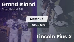 Matchup: Grand Island High vs. Lincoln Pius X 2016