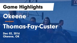 Okeene  vs Thomas-Fay-Custer  Game Highlights - Dec 02, 2016