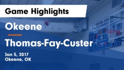 Okeene  vs Thomas-Fay-Custer  Game Highlights - Jan 5, 2017