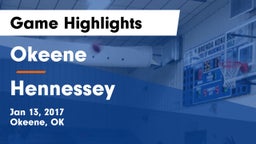 Okeene  vs Hennessey  Game Highlights - Jan 13, 2017