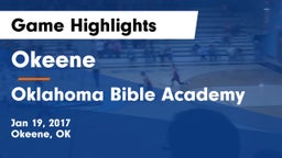 Okeene  vs Oklahoma Bible Academy Game Highlights - Jan 19, 2017