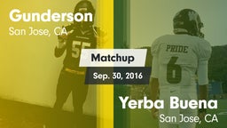 Matchup: Gunderson High vs. Yerba Buena  2016