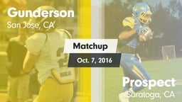 Matchup: Gunderson High vs. Prospect  2016