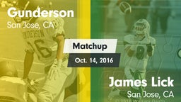 Matchup: Gunderson High vs. James Lick  2016