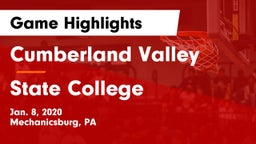 Cumberland Valley  vs State College  Game Highlights - Jan. 8, 2020