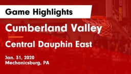 Cumberland Valley  vs Central Dauphin East  Game Highlights - Jan. 31, 2020