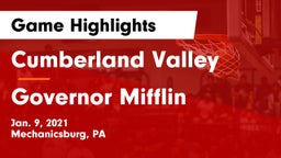 Cumberland Valley  vs Governor Mifflin  Game Highlights - Jan. 9, 2021