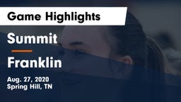 Summit  vs Franklin  Game Highlights - Aug. 27, 2020