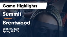 Summit  vs Brentwood  Game Highlights - Sept. 29, 2020