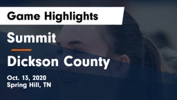 Summit  vs Dickson County  Game Highlights - Oct. 13, 2020