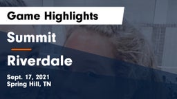 Summit  vs Riverdale  Game Highlights - Sept. 17, 2021