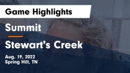 Summit  vs Stewart's Creek  Game Highlights - Aug. 19, 2022