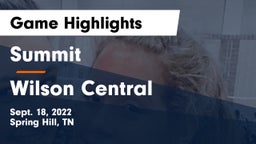 Summit  vs Wilson Central  Game Highlights - Sept. 18, 2022