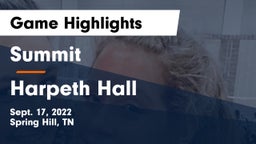 Summit  vs Harpeth Hall  Game Highlights - Sept. 17, 2022