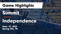 Summit  vs Independence  Game Highlights - Sept. 22, 2022