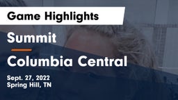 Summit  vs Columbia Central  Game Highlights - Sept. 27, 2022